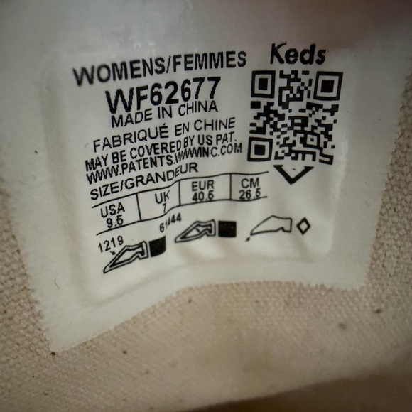 Keds X Rifle Paper Co. Women's Size 9.5 Floral Print Canvas Sneakers White Red - Picture 10 of 10